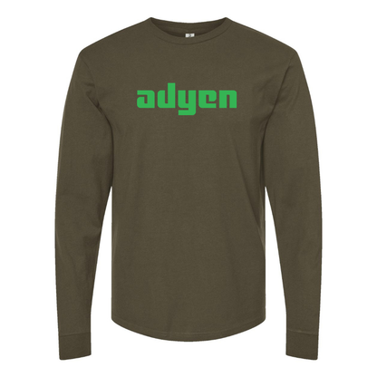 Men's Adyen Logo Cotton Long Sleeve T-Shirt