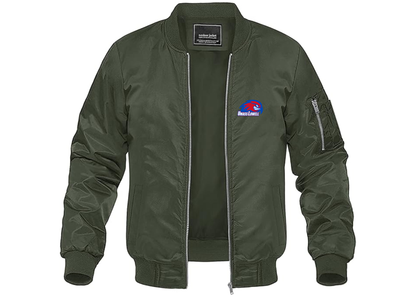 Men's UMass Lowell River Hawks Lightweight Bomber Jacket Windbreaker Softshell Varsity Jacket Coat