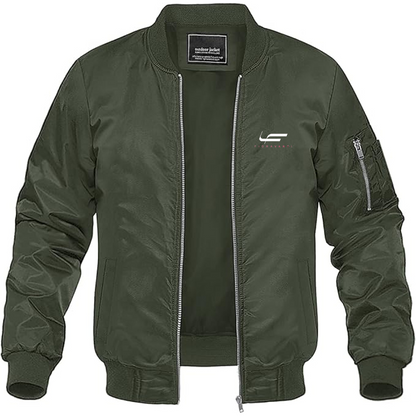 Men's Fioravanti Logo Lightweight Bomber Jacket Windbreaker Softshell Varsity Jacket Coat