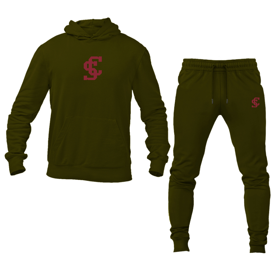 Men's Santa Clara Broncos Logo Hoodie Joggers Set