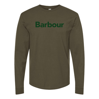 Men's Barbour Logo Cotton Long Sleeve T-Shirt