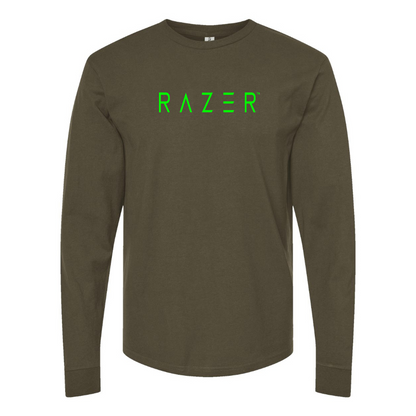 Men's Raze Logo Cotton Long Sleeve T-Shirt