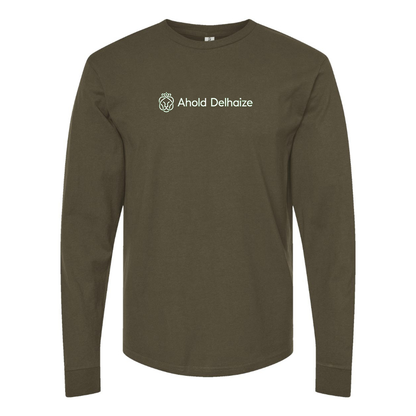 Men's Ahold Delhaize Vertical Logo  Cotton Long Sleeve T-Shirt