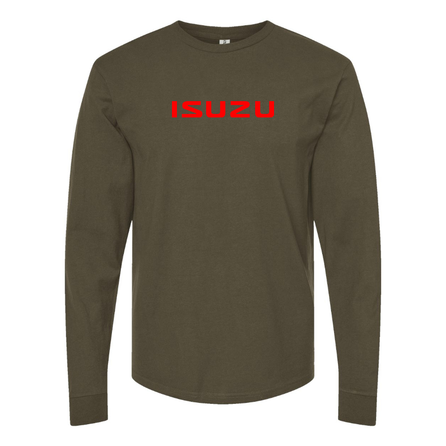 Men's Isuzu Logo Cotton Long Sleeve T-Shirt