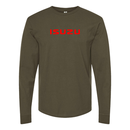 Men's Isuzu Logo Cotton Long Sleeve T-Shirt