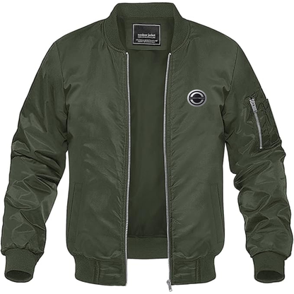 Men's BharatBenz Logo Lightweight Bomber Jacket Windbreaker Softshell Varsity Jacket Coat