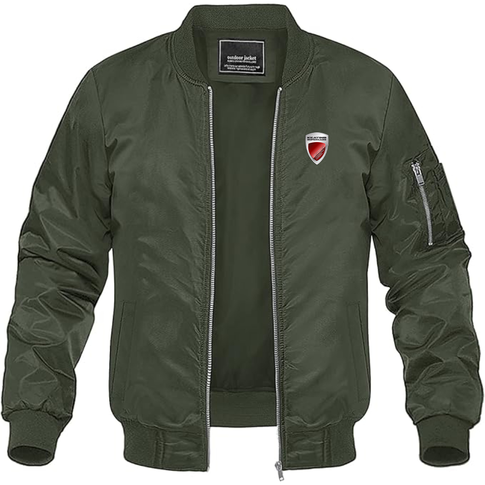 Men's  Keating-Supercars Logo Lightweight Bomber Jacket Windbreaker Softshell Varsity Jacket Coat
