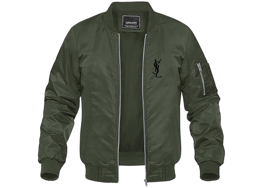 Men's YSL Lightweight Bomber Jacket Windbreaker Softshell Varsity Jacket Coat