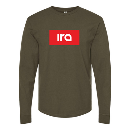 Men's IRA Logo Cotton Long Sleeve T-Shirt