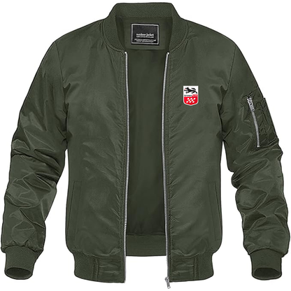 Men's Spania GTA Logo Lightweight Bomber Jacket Windbreaker Softshell Varsity Jacket Coat