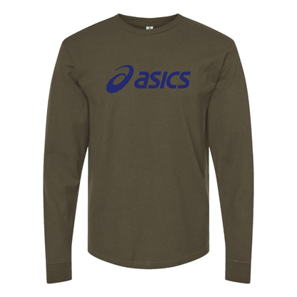 Men's Asics Logo Cotton Long Sleeve T-Shirt