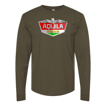 Men's Aquila Italiana  Logo Cotton Long Sleeve T-Shirt
