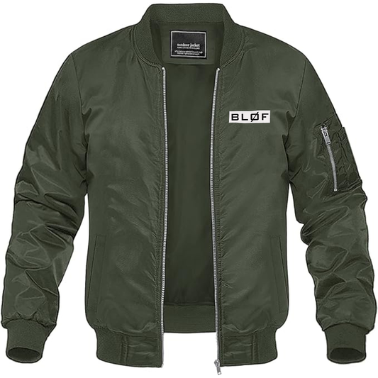 Men's  BLØF Lightweight Bomber Jacket Windbreaker Softshell Varsity Jacket Coat