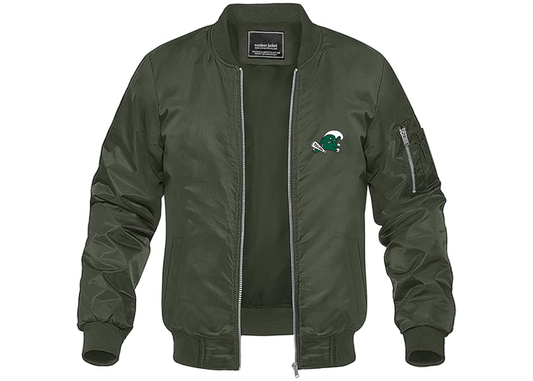 Men's Tulane Green Wave Lightweight Bomber Jacket Windbreaker Softshell Varsity Jacket Coat