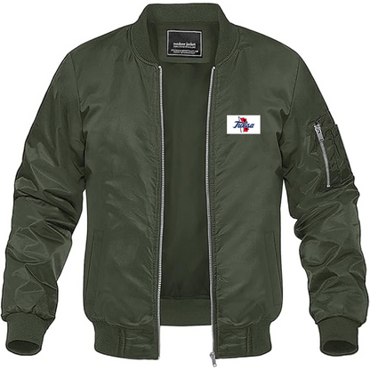 Men's Tulsa Golden Hurricane Logo Lightweight Bomber Jacket Windbreaker Softshell Varsity Jacket Coat