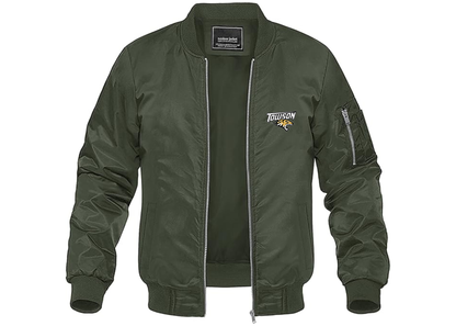 Men's Towson Tigers Lightweight Bomber Jacket Windbreaker Softshell Varsity Jacket Coat