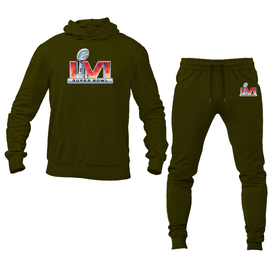 Men's Superbowl LVI Logo Hoodie Joggers Set