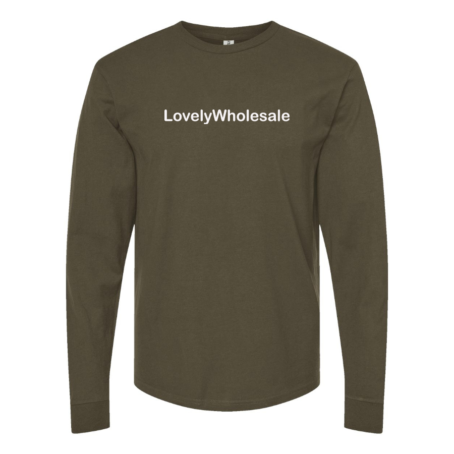 Men's LovelyWholesale  Logo Cotton Long Sleeve T-Shirt