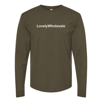 Men's LovelyWholesale  Logo Cotton Long Sleeve T-Shirt