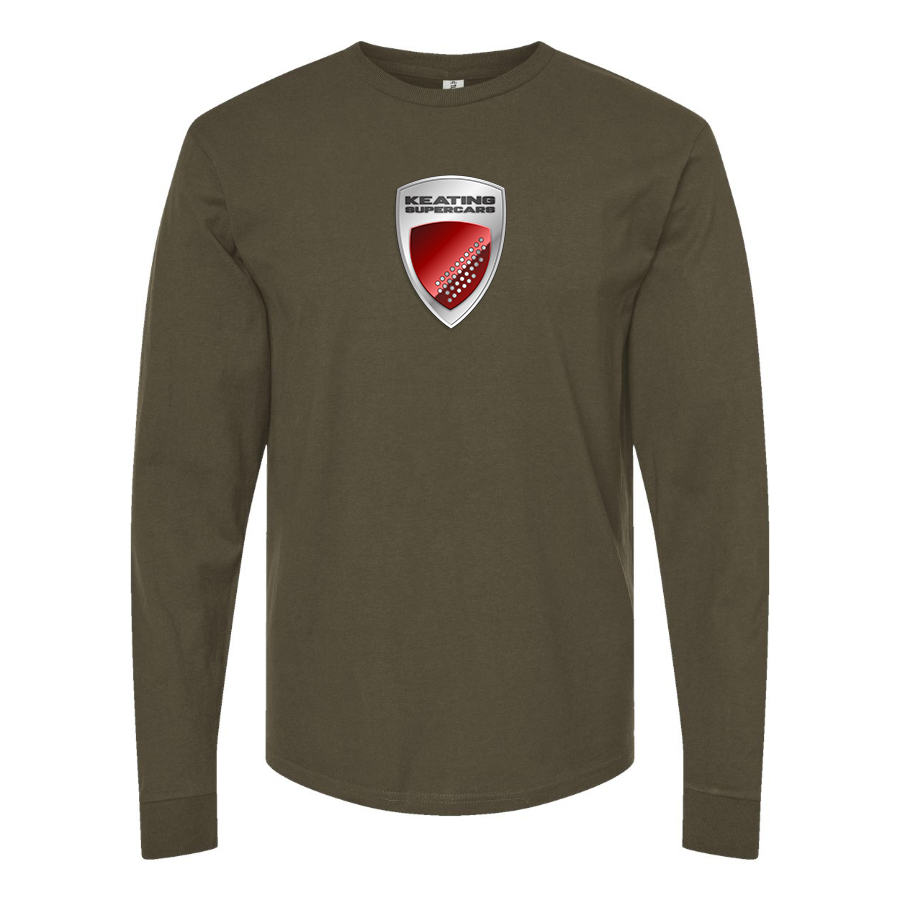 Men's Keating-Supercars Logo Cotton Long Sleeve T-Shirt