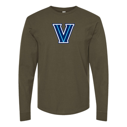 Men's Villanova Wildcats Logo  Cotton Long Sleeve T-Shirt