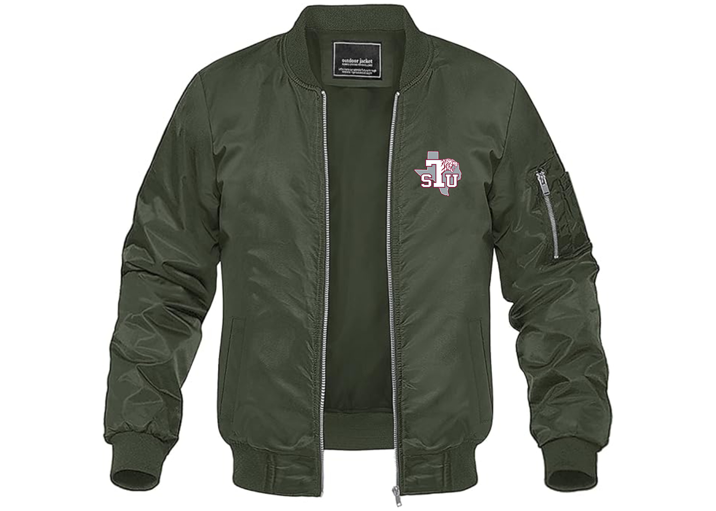 Men's Texas Southern Tigers Lightweight Bomber Jacket Windbreaker Softshell Varsity Jacket Coat