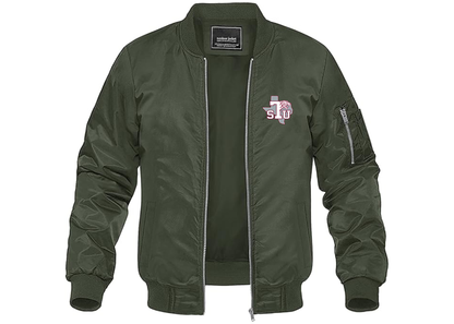 Men's Texas Southern Tigers Lightweight Bomber Jacket Windbreaker Softshell Varsity Jacket Coat