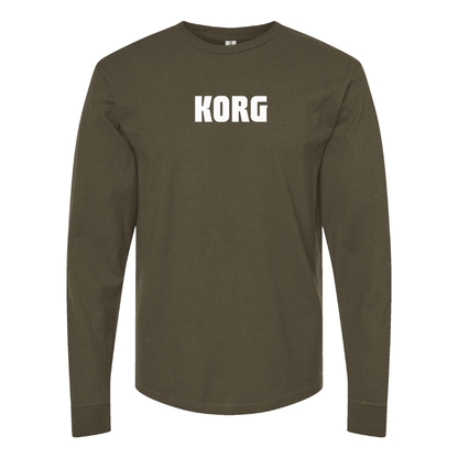 Men's Korg Logo Cotton Long Sleeve T-Shirt