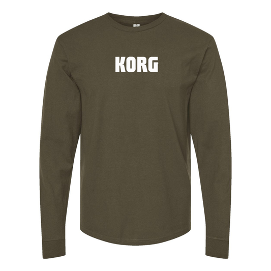 Men's Korg Logo Cotton Long Sleeve T-Shirt