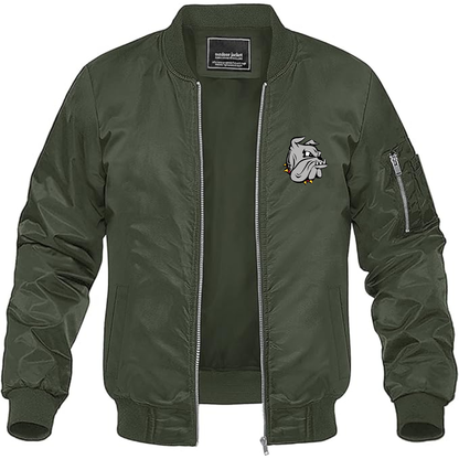 Men's Minnesota Duluth Bulldogs Logo Lightweight Bomber Jacket Windbreaker Softshell Varsity Jacket Coat