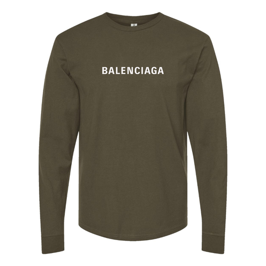 Men's Balenciaga Logo Cotton Long Sleeve T-Shirt
