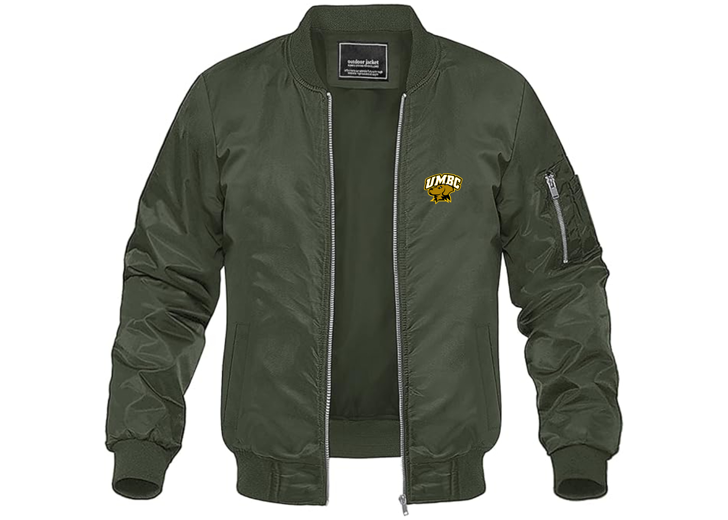 Men's UMBC Retrievers Lightweight Bomber Jacket Windbreaker Softshell Varsity Jacket Coat