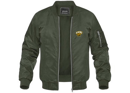 Men's UMBC Retrievers Lightweight Bomber Jacket Windbreaker Softshell Varsity Jacket Coat