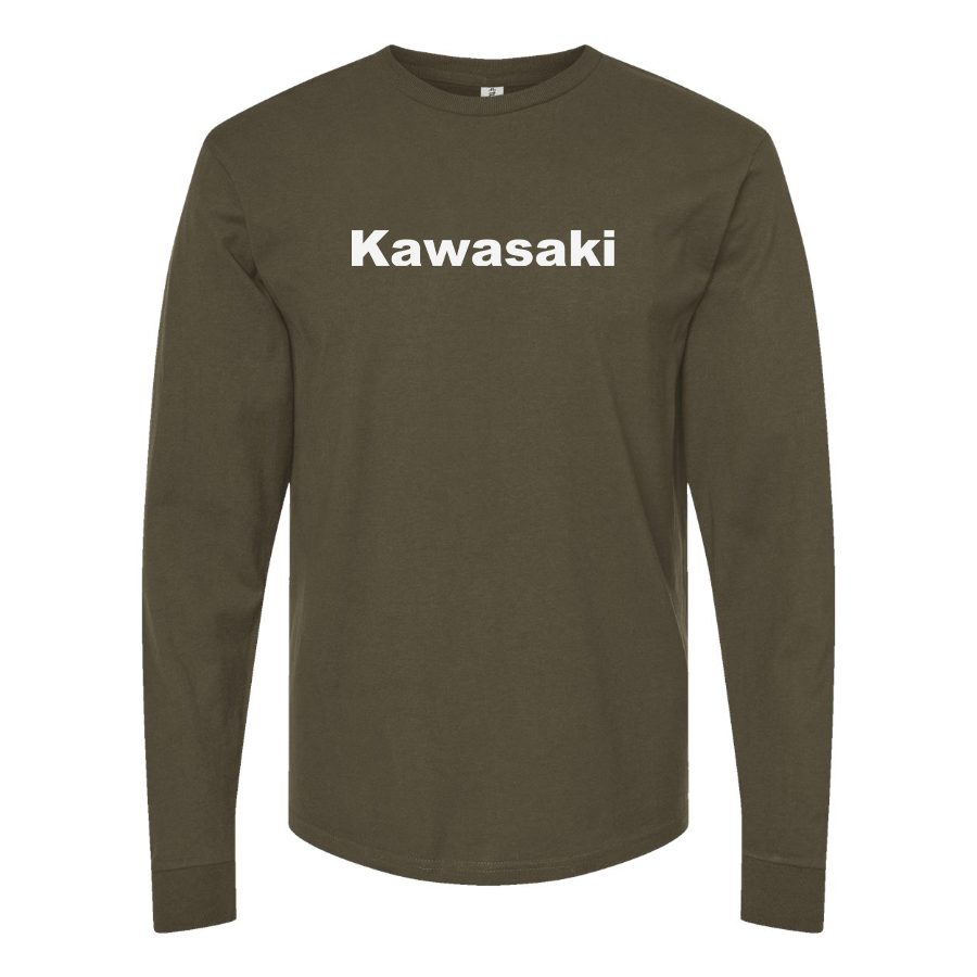 Men's Kawasaki  Logo Cotton Long Sleeve T-Shirt