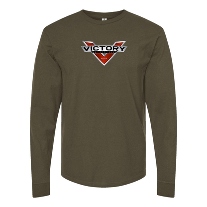 Men's Victory Logo Cotton Long Sleeve T-Shirt