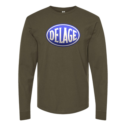 Men's Delage  Logo Cotton Long Sleeve T-Shirt