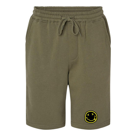Men's Nirvana Yellow and Black Face Independent Trading Co Midweight Fleece Shorts