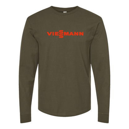 Men's Viessmann Logo Cotton Long Sleeve T-Shirt