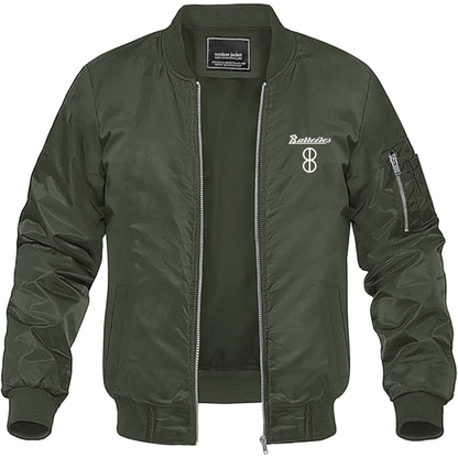 Men's Barreiros Logo Lightweight Bomber Jacket Windbreaker Softshell Varsity Jacket Coat