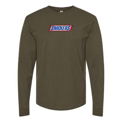 Men's  Snickers Logo Cotton Long Sleeve T-Shirt