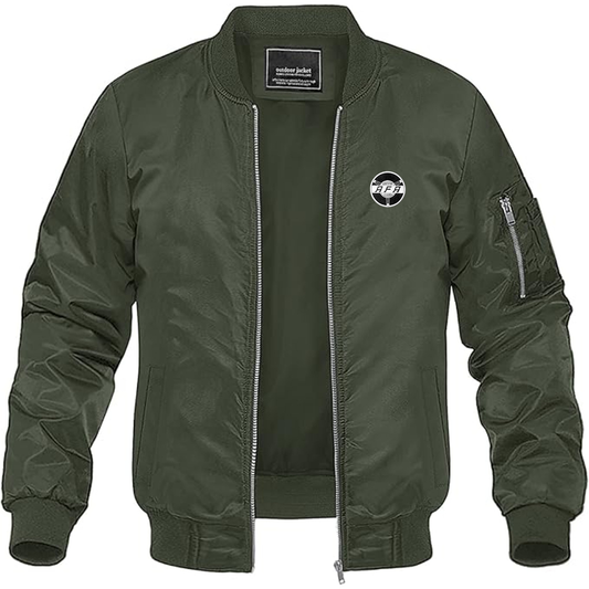 Men's AFA Logo Lightweight Bomber Jacket Windbreaker Softshell Varsity Jacket Coat