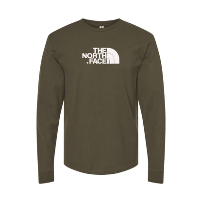 Men's The North Face Black Logo white Long Sleeve T-Shirt