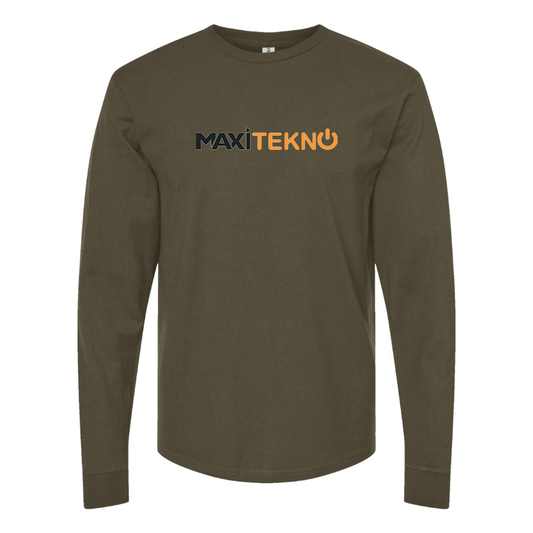 Men's Maxitekno Logo Cotton Long Sleeve T-Shirt