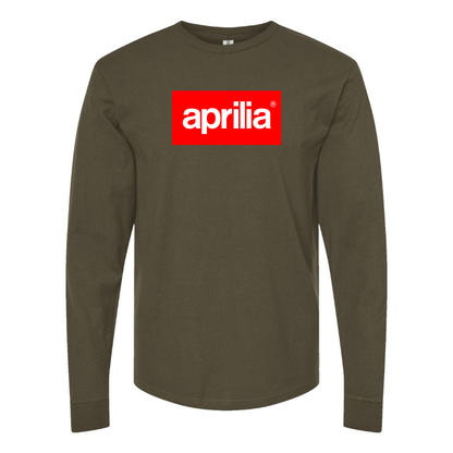 Men's Aprilia Logo Cotton Long Sleeve T-Shirt