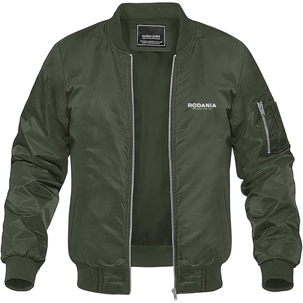 Men's  Rodania Logo  Lightweight Bomber Jacket Windbreaker Softshell Varsity Jacket Coat