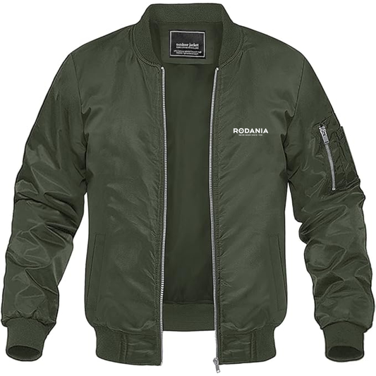 Men's  Rodania Logo  Lightweight Bomber Jacket Windbreaker Softshell Varsity Jacket Coat