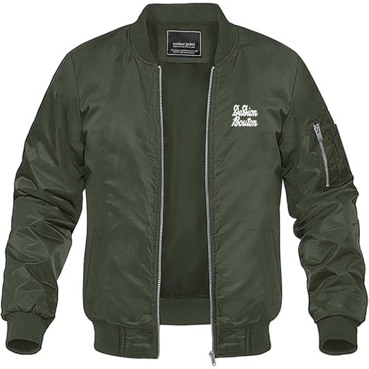 Men's De Dion Bouton Logo Lightweight Bomber Jacket Windbreaker Softshell Varsity Jacket Coat