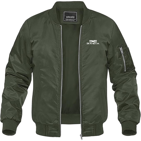 Men's Dacia Logo Lightweight Bomber Jacket Windbreaker Softshell Varsity Jacket Coat