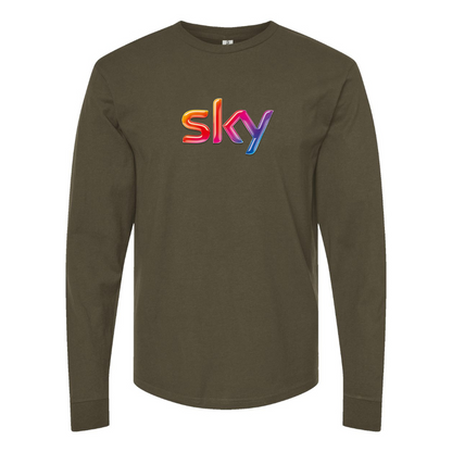 Men's Sky Logo Long Sleeve T-Shirt