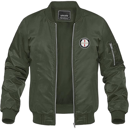 Men's Spada Vetture Sport Logo Lightweight Bomber Jacket Windbreaker Softshell Varsity Jacket Coat
